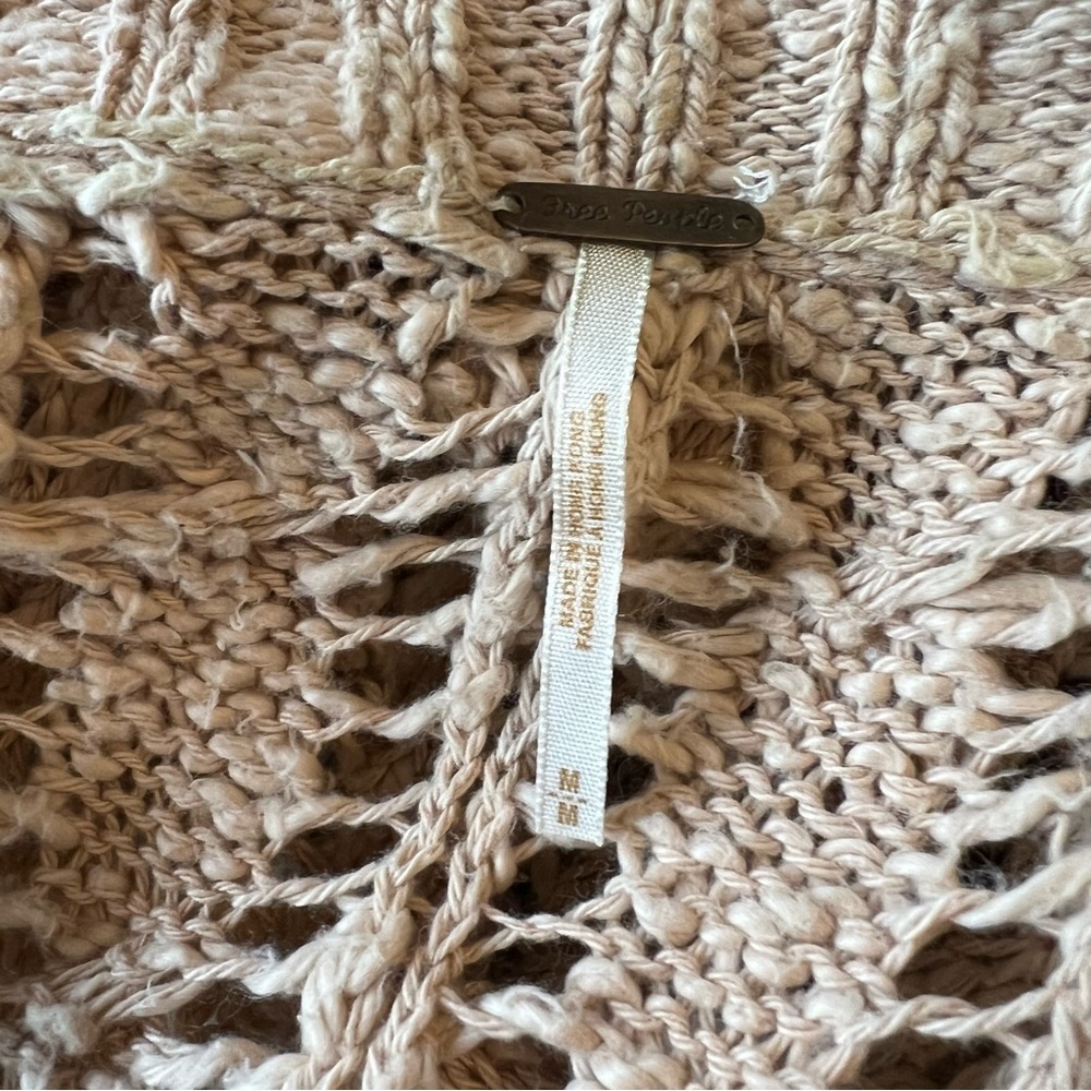 Free People Knit Beige Cardigan S-13 - Picture 4 of 5